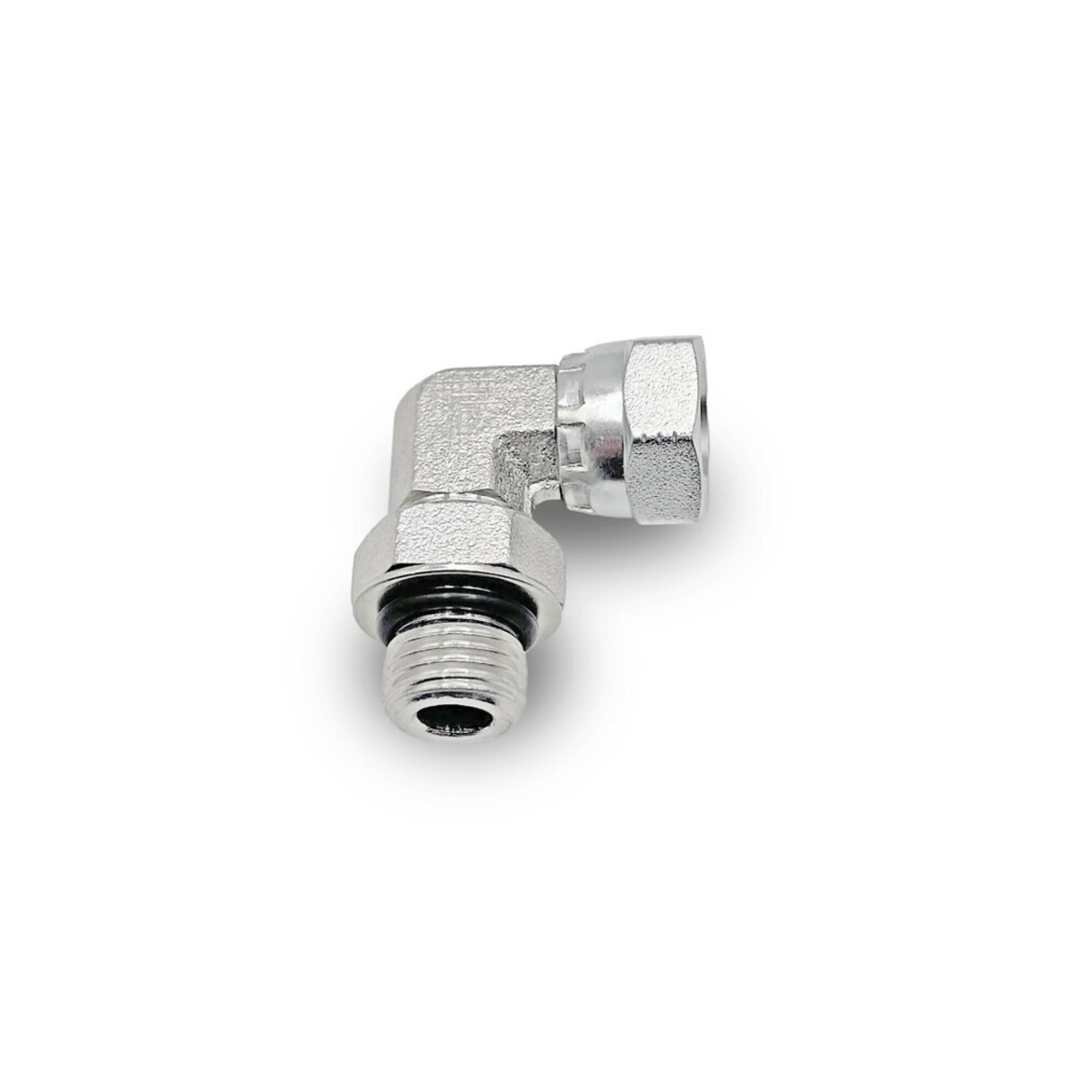 Magister 1/2" ORB Male x 3/8" NPT Female 90° Elbow SAE Adapter Swivel